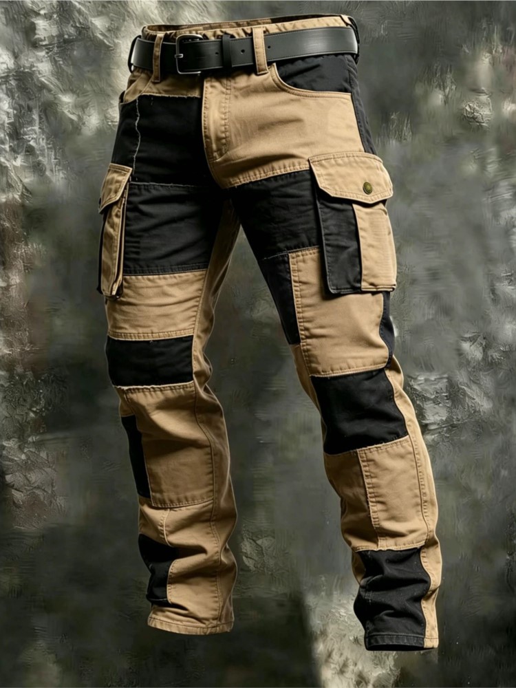 Cargo Pant Wide - Cotton Men Cargo Pants Khaki Casual