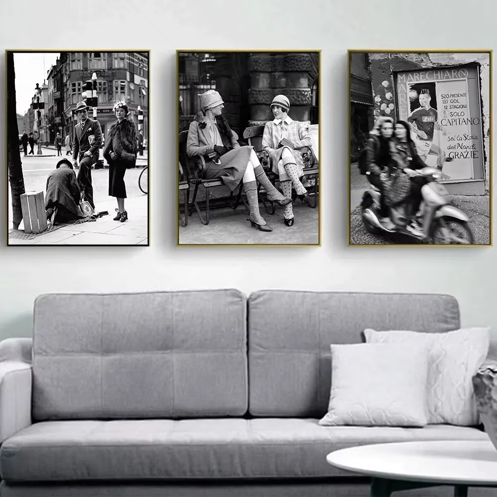 Street Fashion Poster - Fashion Black And White Vintage Photography