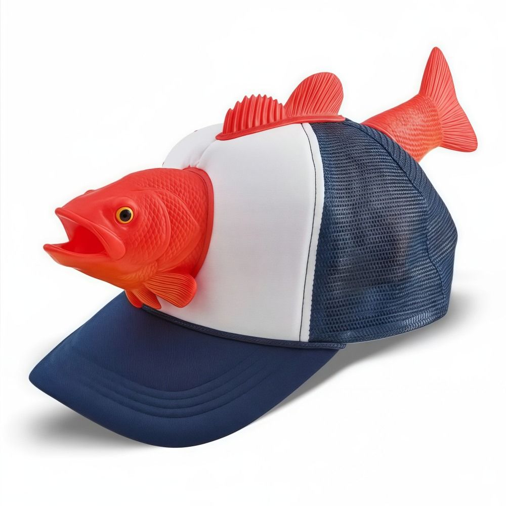 Baseball Cap Fitted - Funny 3D Fish Animal Trucker Hat