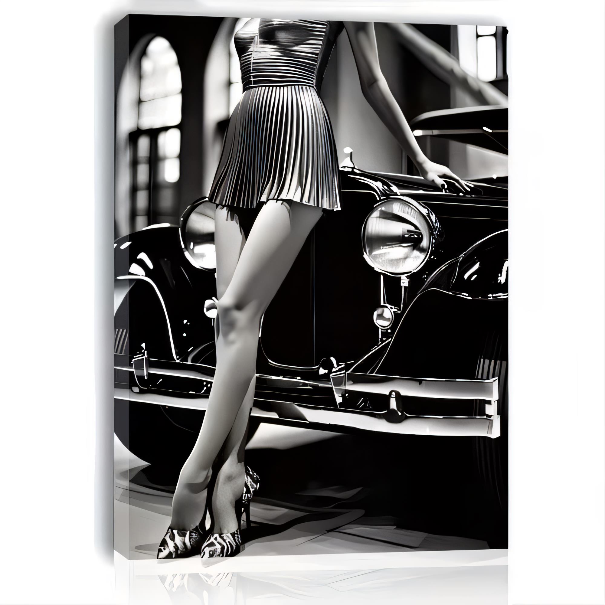 Street Fashion Poster - Tin Sign Vintage Black White Classic