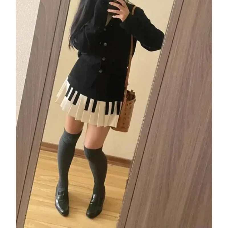 Street Fashion Korean Girl - Summer Women Piano Designer Fashion Skirts