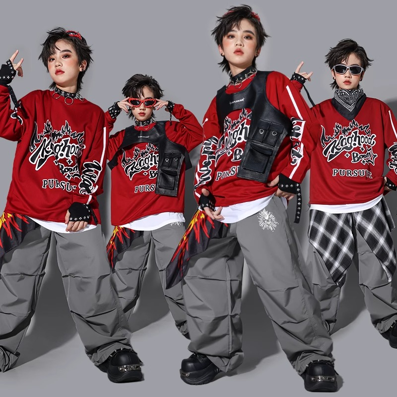 Street Fashion For Boy - Boys K-pop Sweatshirt Fashion Vest Loose