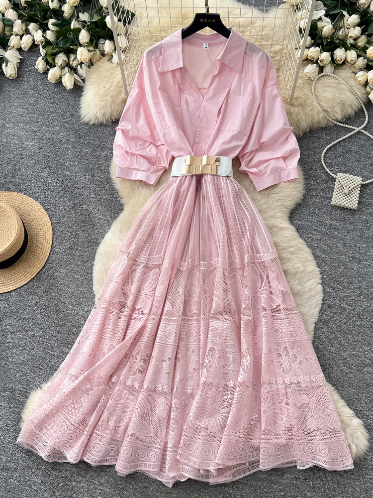 Street Fashion Events - French Commute Style Pink A Line