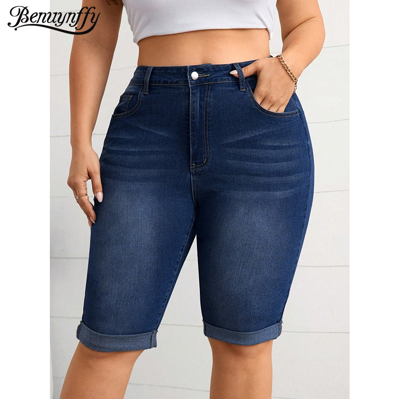 Street Fashion Jeans Women - Benuynffy Plus Size Vintage Mid Waisted