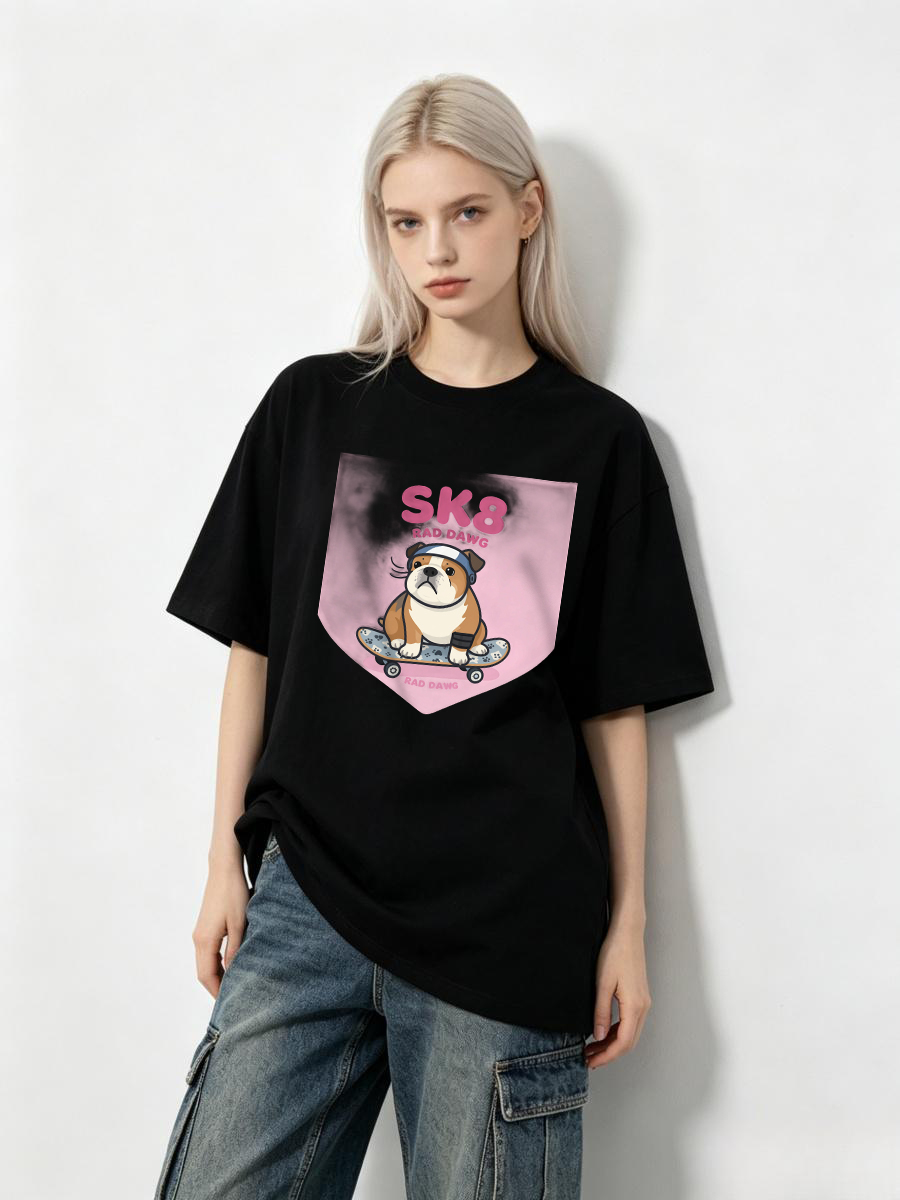 Street Fashion Events - T-Shirt Autumn Enzyme Wash Vintage Feel