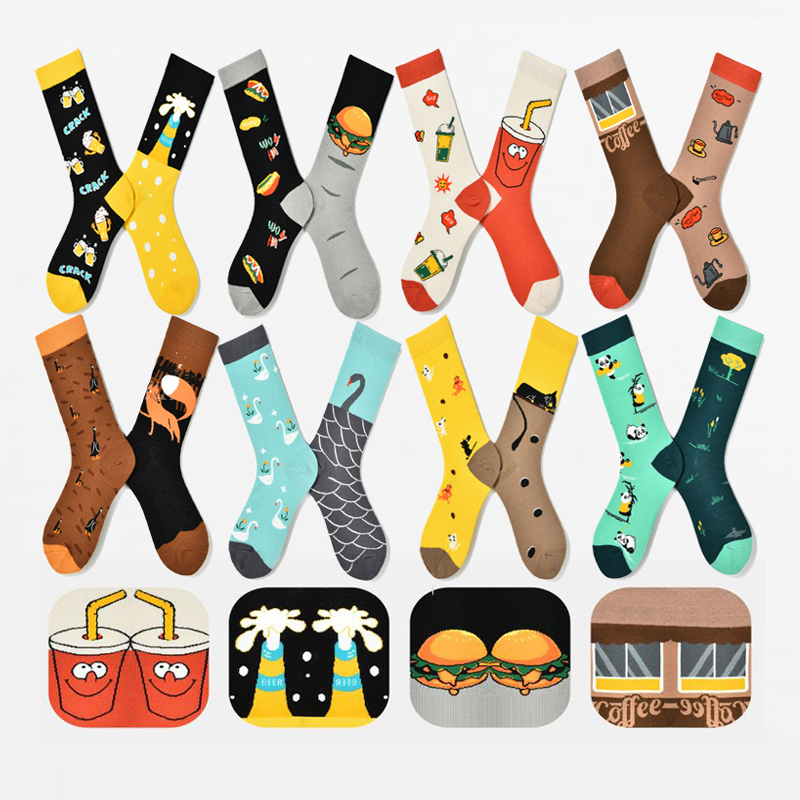 Fashion Street Cat - Fashion Fun AB Socks Happy Colorful