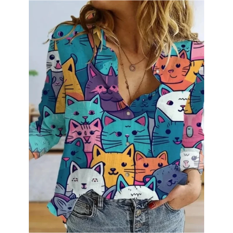 Fashion Street Cat - Autumn Women Clothing Cute Animal Prints