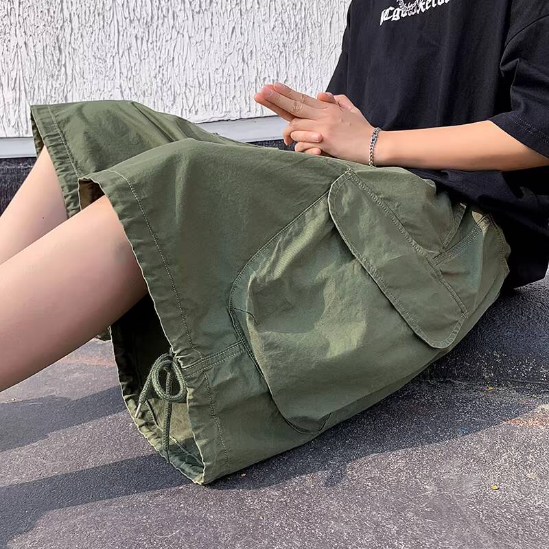 Cargo Pant Wide - Man Casual Cropped Pants 2026 Summer