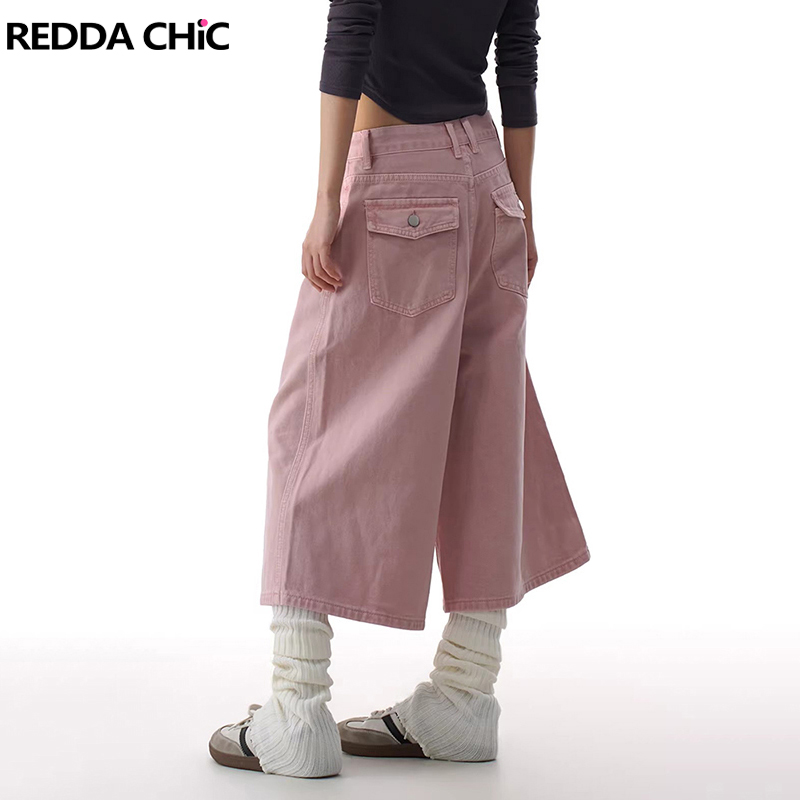 Cargo Pant Wide - REDDACHiC Pink Cargo Jean Shorts Women