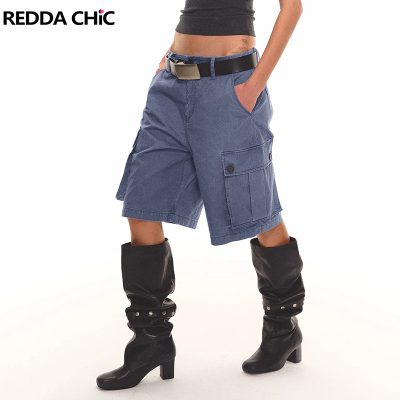 Cargo Pant Wide - REDDACHiC Women's Cargo Jean Shorts Vintage