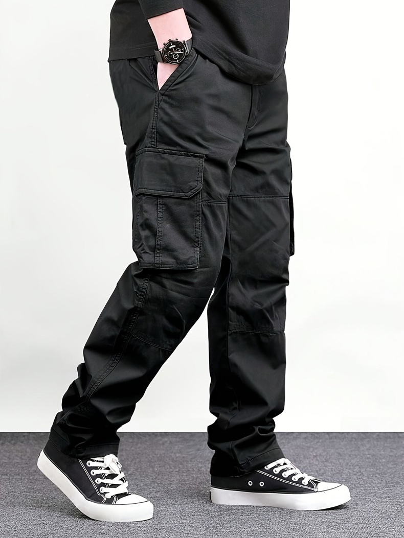 Men Black Multi Pocket Cargo P - огляд і ціна Cargo Pant Wide