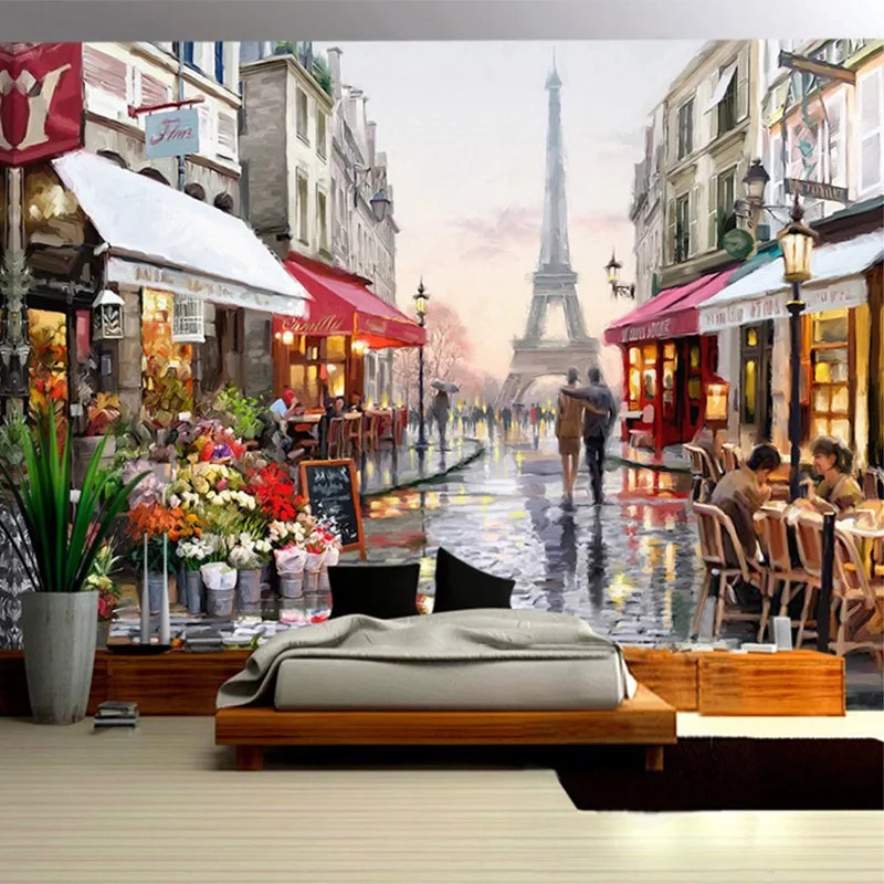 European Style Street Oil Pain - огляд і ціна Street Fashion Wallpaper