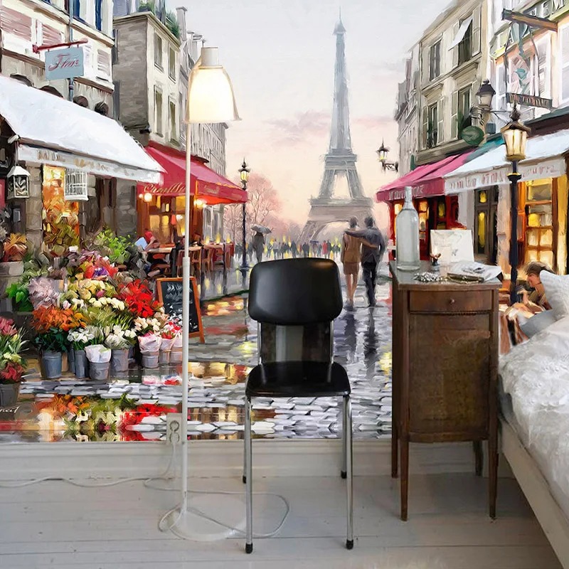 European Style Street Oil Pain - огляд і ціна Street Fashion Wallpaper
