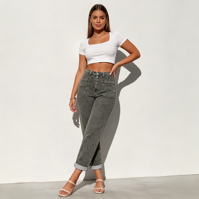 Women Plus Size American High  - огляд і ціна Street Fashion Jeans Women