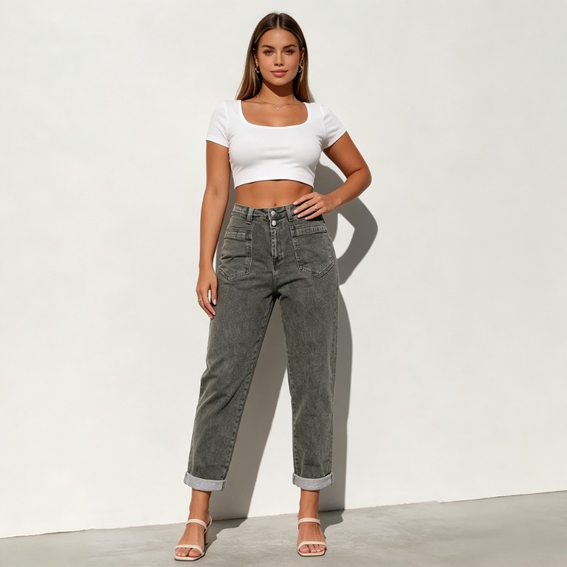 Women Plus Size American High  - огляд і ціна Street Fashion Jeans Women