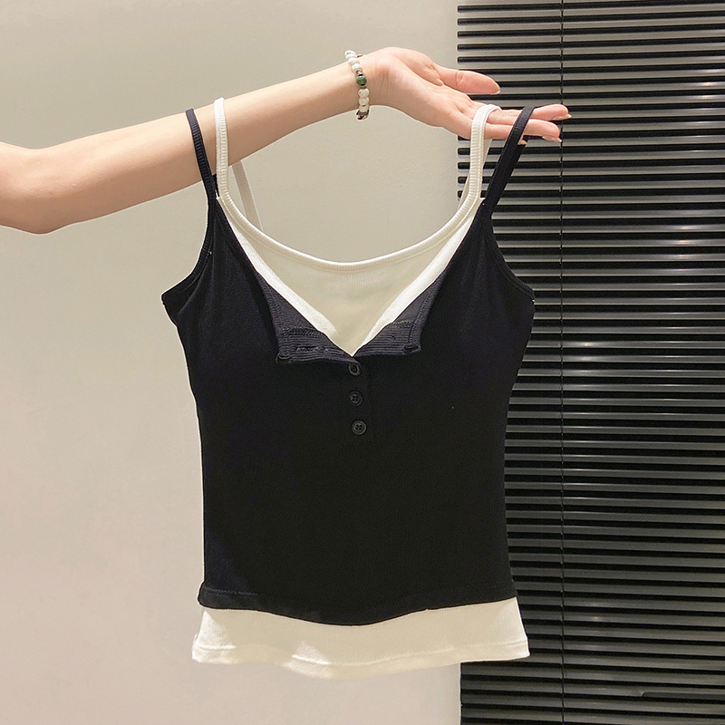 Fashion Fake Two Piece Camisol - огляд і ціна Street Fashion Korean Girl