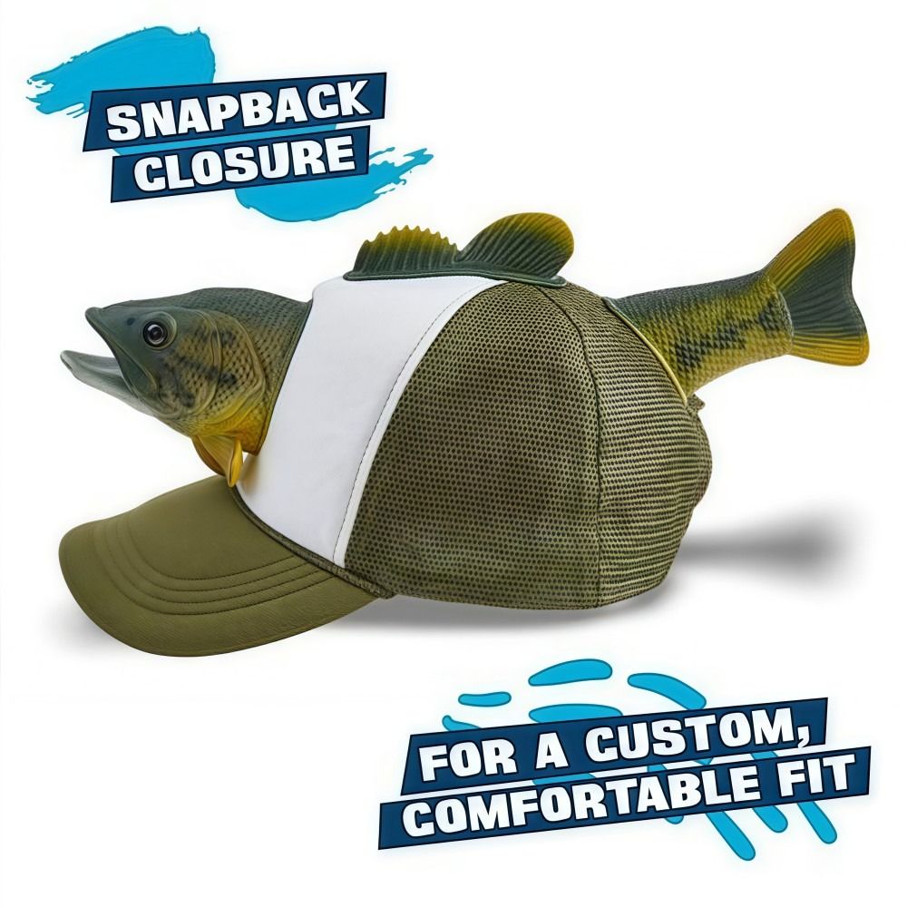 Funny 3D Fish Animal Trucker H - огляд і ціна Baseball Cap Fitted