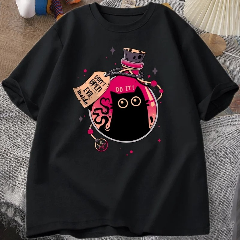 Evil Black Cat in The Bottle T - огляд і ціна Fashion Street Cat