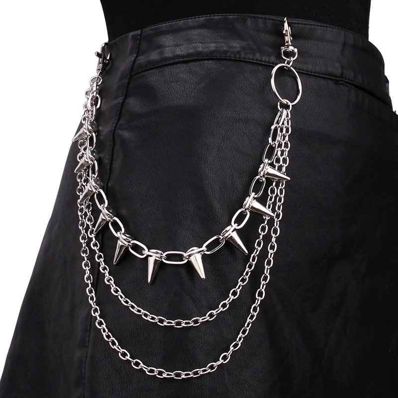 Hip Hop Punk Rock Metal Pants  - огляд і ціна Street Fashion Jeans Women