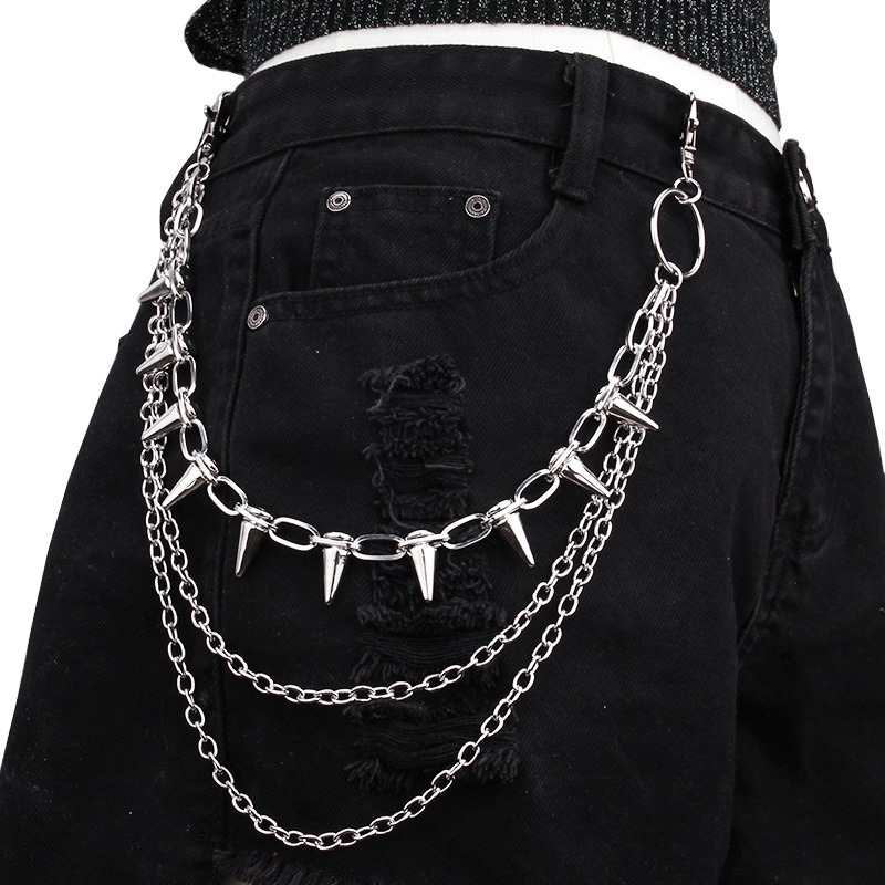 Hip Hop Punk Rock Metal Pants  - огляд і ціна Street Fashion Jeans Women