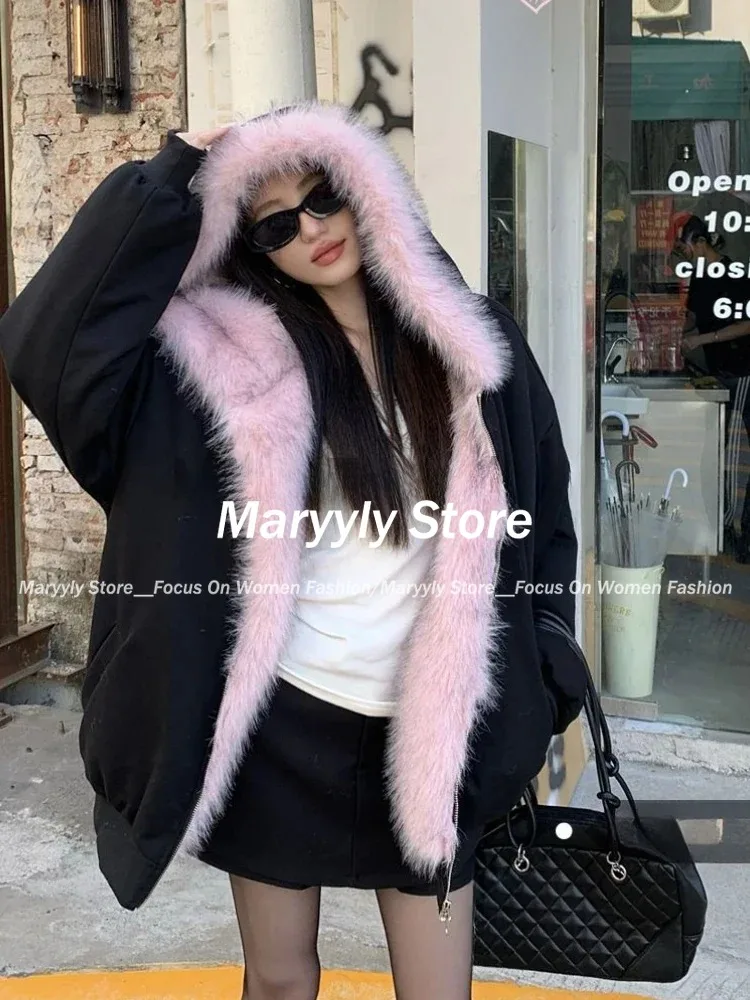 American Vintage Women's Fur P - огляд і ціна Street Fashion Korean Girl