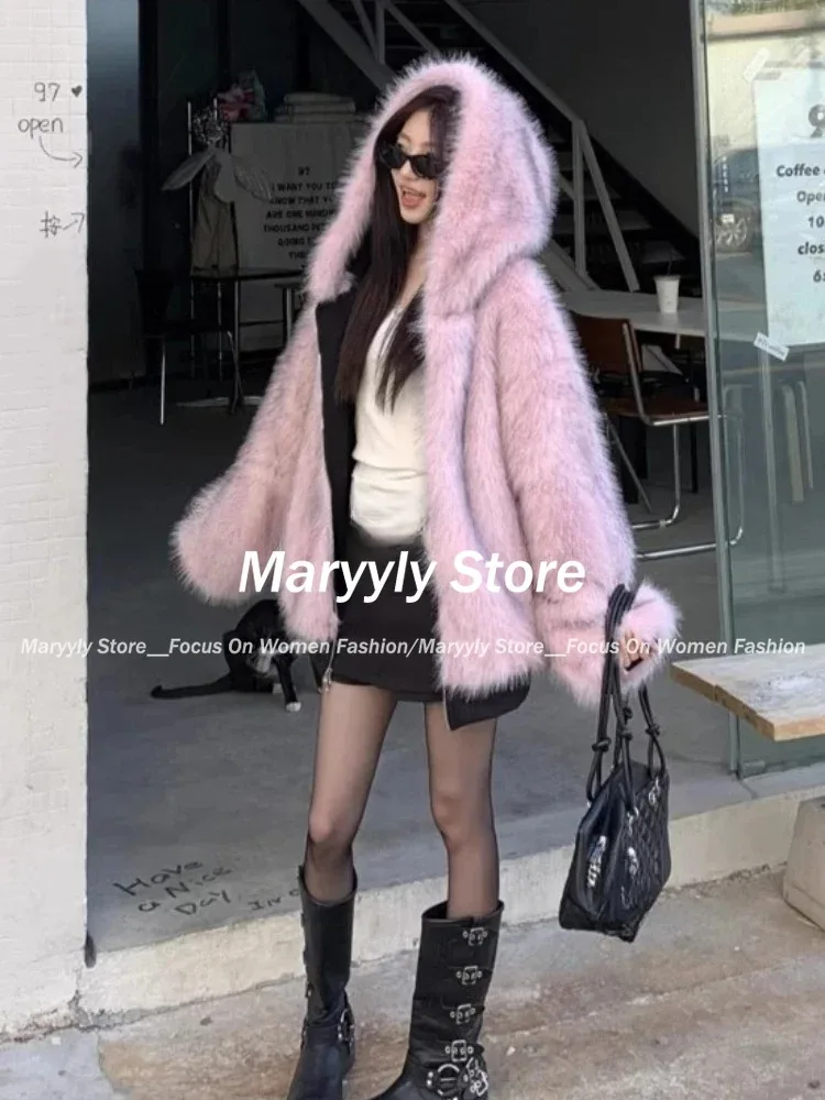 American Vintage Women's Fur P - огляд і ціна Street Fashion Korean Girl