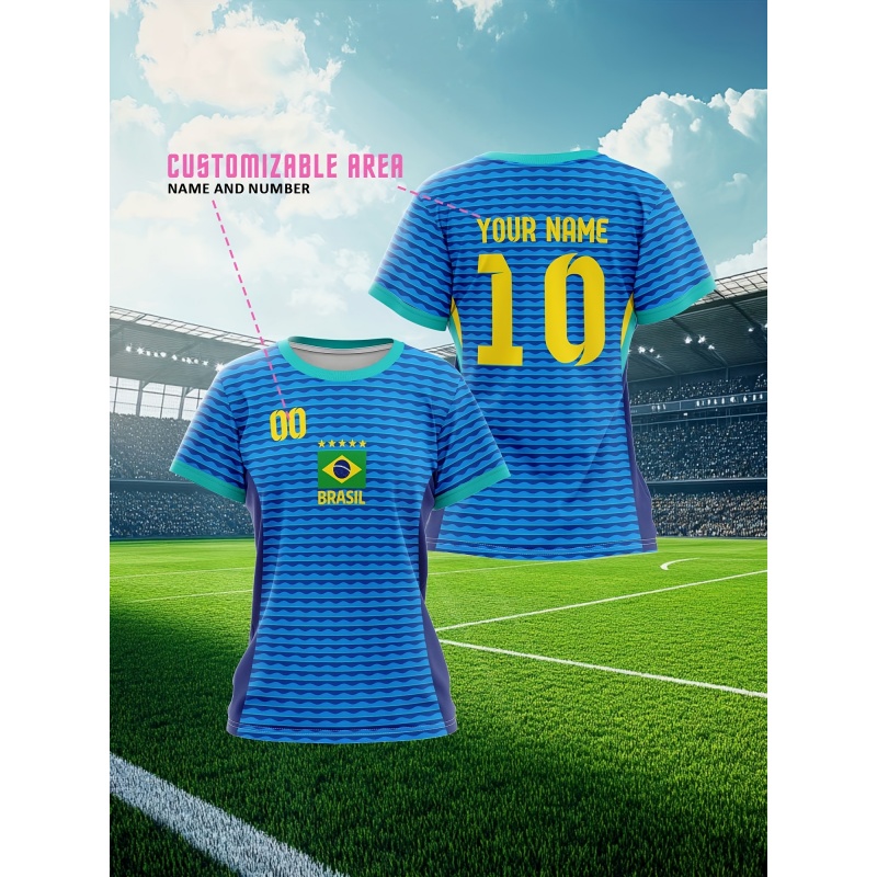 3D Printed Brazil Sports T-Shi - огляд і ціна Street Fashion Brazil