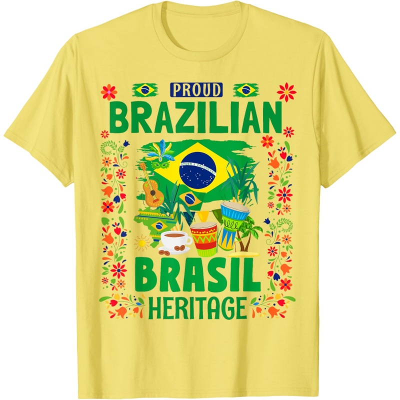 3D Printed Brazil Music T-Shir - огляд і ціна Street Fashion Brazil