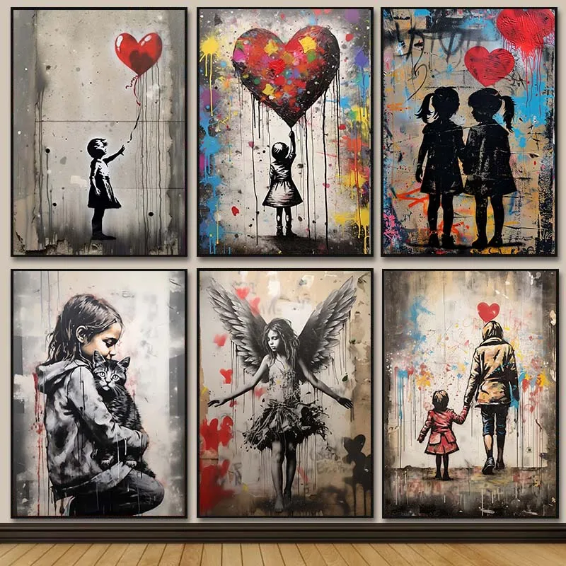 Banksy Graffiti Boy Girl with  - огляд і ціна Street Fashion Poster