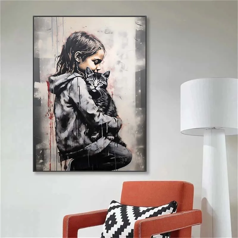 Banksy Graffiti Boy Girl with  - огляд і ціна Street Fashion Poster